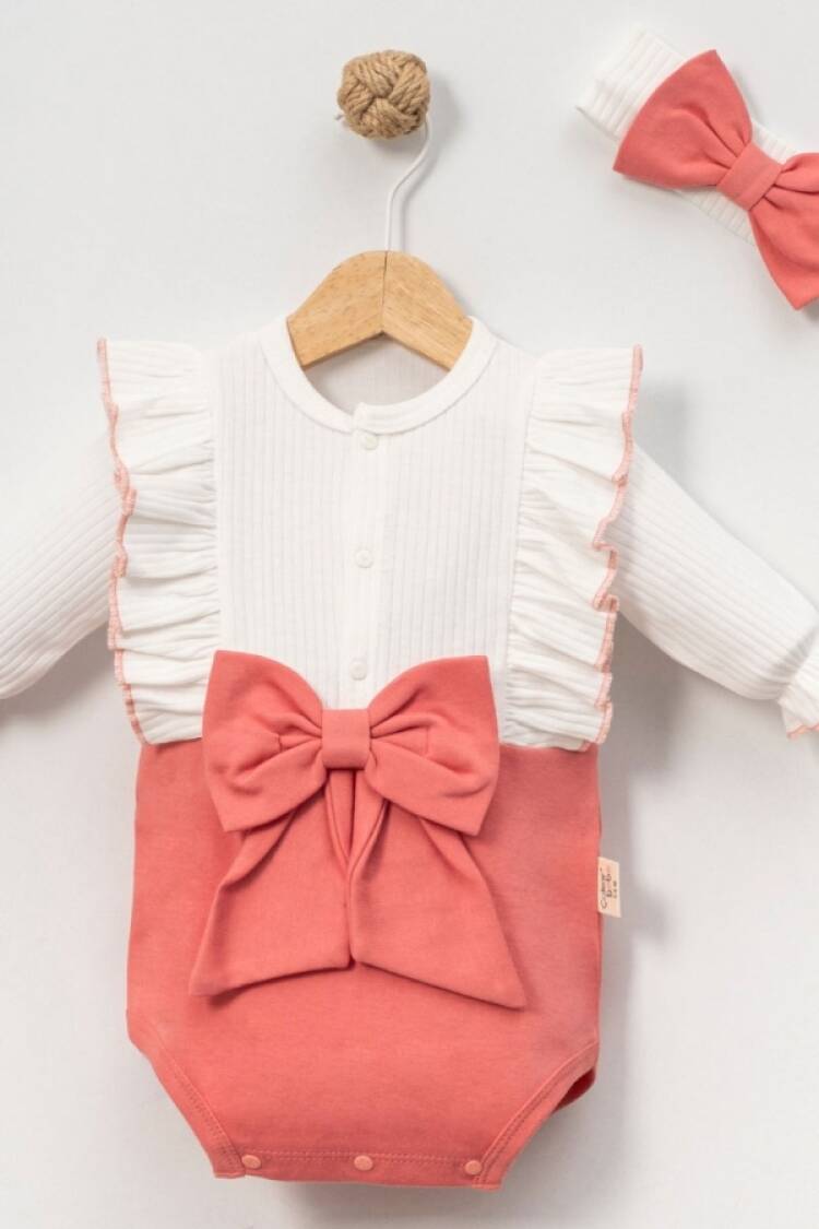 Baby Tops - B1 - Fiyonk Detaylı Kız Bebe Çıtçıtlı Badi - Brand: CAYZEN - Women & Kids, Baby Clothes Wholesale - Globality Store