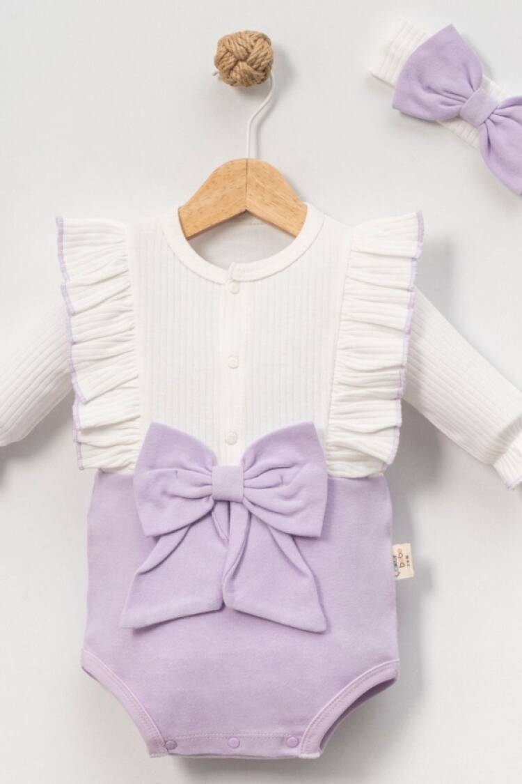 Baby Tops - B1 - Fiyonk Detaylı Kız Bebe Çıtçıtlı Badi - Brand: CAYZEN - Women & Kids, Baby Clothes Wholesale - Globality Store