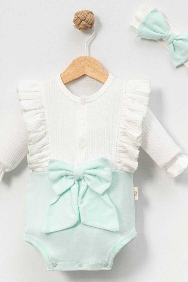 Baby Tops - B1 - Fiyonk Detaylı Kız Bebe Çıtçıtlı Badi - Brand: CAYZEN - Women & Kids, Baby Clothes Wholesale - Globality Store