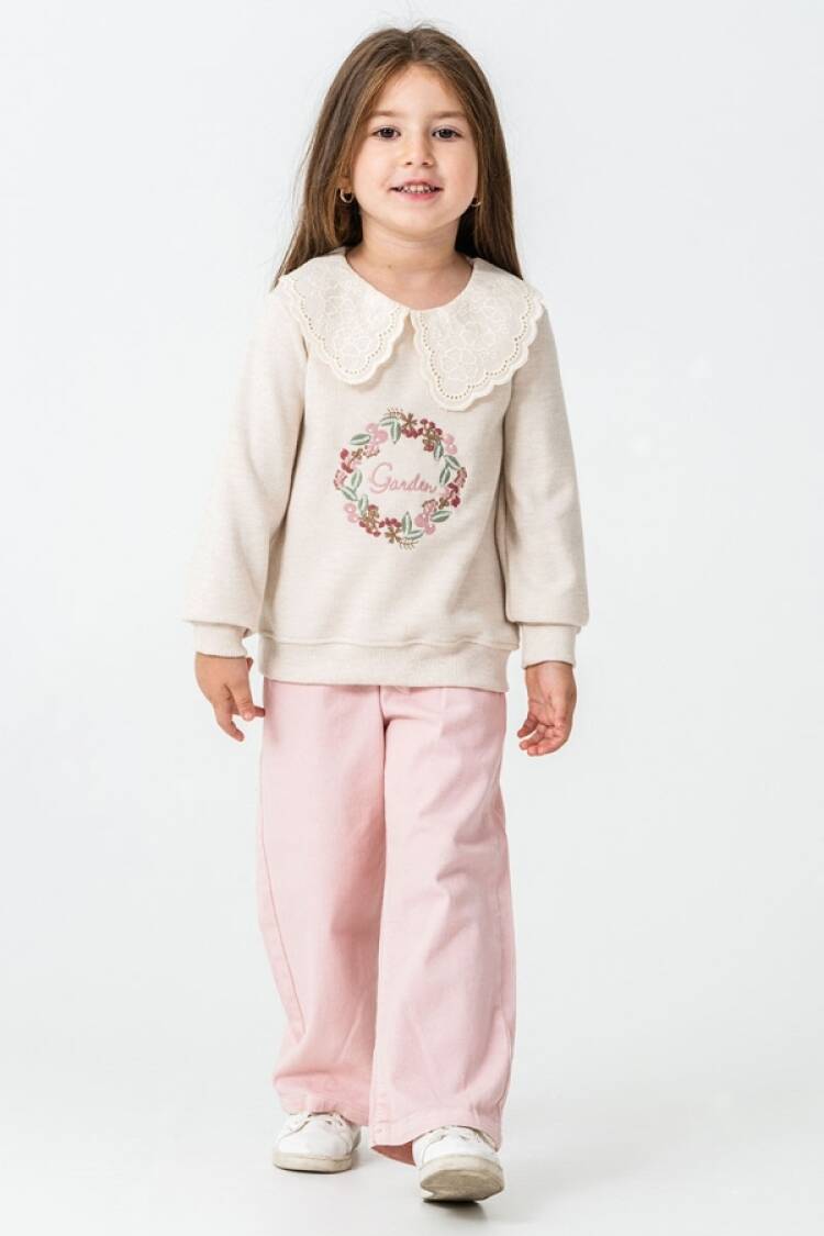 Girls' Suits - B1 - Garden Baskılı Kız Selanik Takım - Brand: PAMPAL KİDS - Women & Kids, Baby Clothes Wholesale - Globality Store