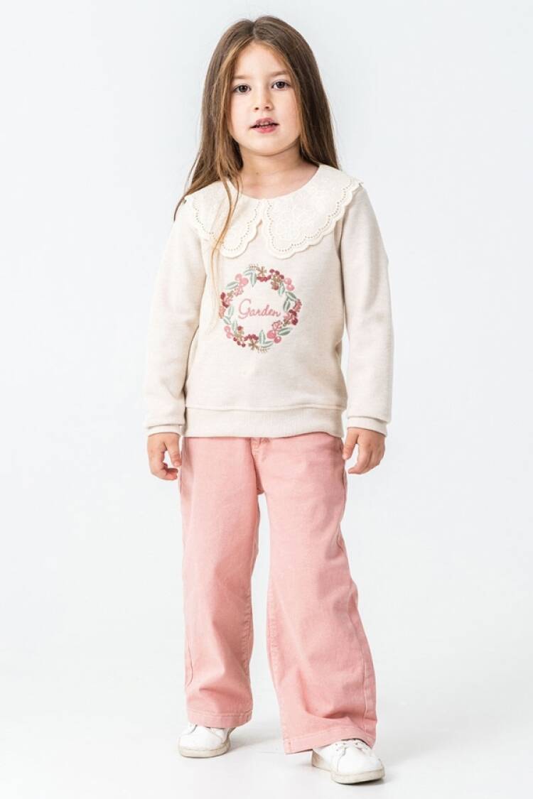 Girls' Suits - B1 - Garden Baskılı Kız Selanik Takım - Brand: PAMPAL KİDS - Women & Kids, Baby Clothes Wholesale - Globality Store