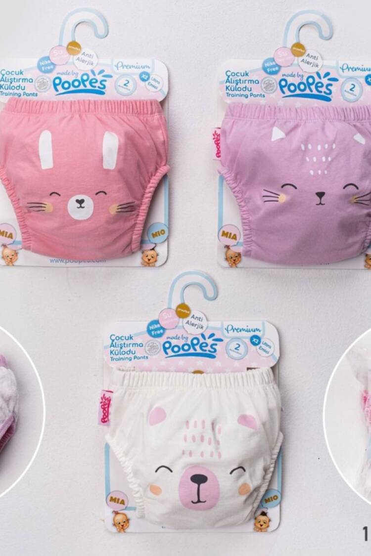 Boys' Underwear & Socks - B1 - Hayvan Desenli Unisex Alıştırma Külodu - Brand: POOPES - Women & Kids, Baby Clothes Wholesale - Globality Store