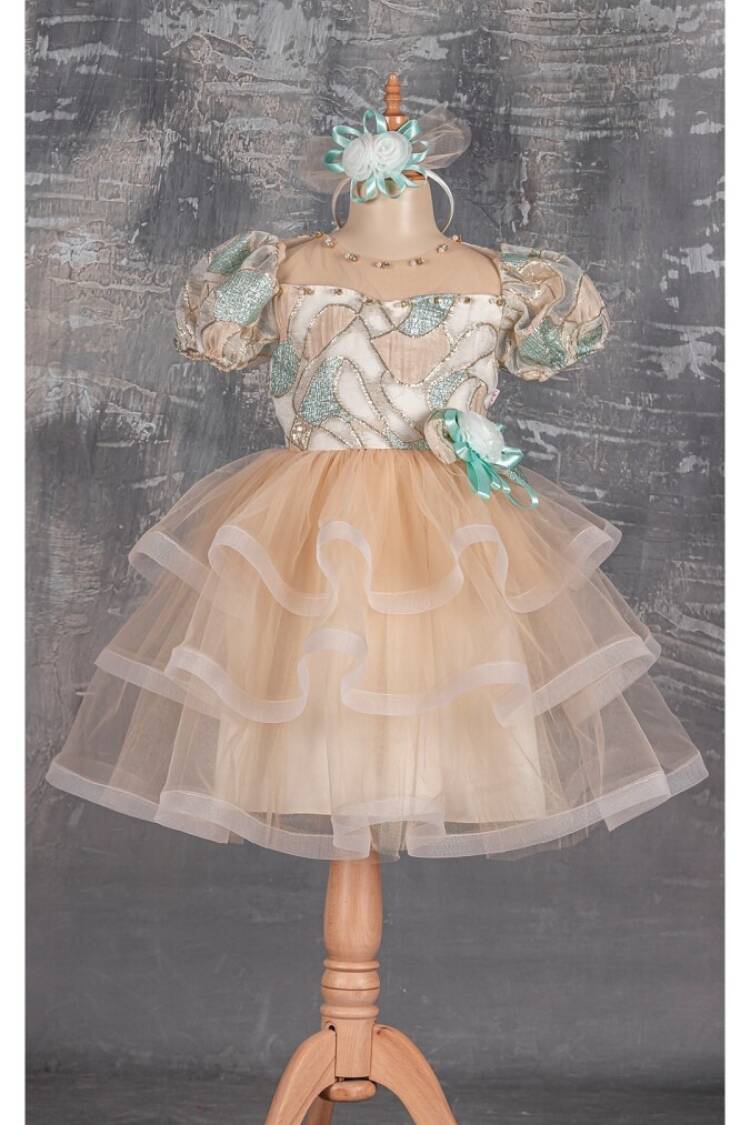 Girl's Dress - Jakar Elbise 1042-2127 - Brand: Tivido - Women & Kids, Baby Clothes Wholesale - Globality Store