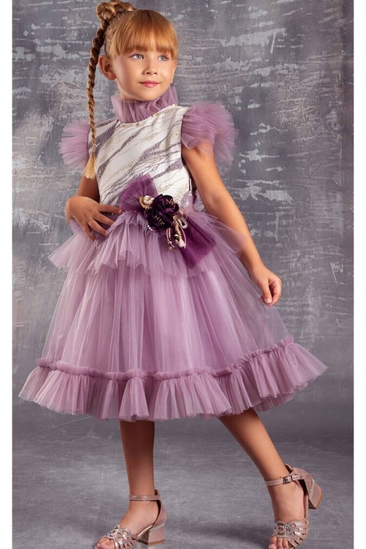 Girl's Dress - Jakar Elbise 1042-2323 - Brand: Tivido - Women & Kids, Baby Clothes Wholesale - Globality Store