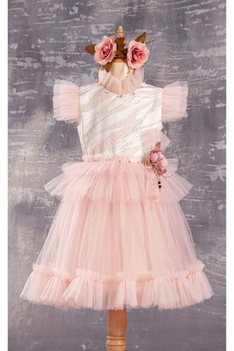 Girl's Dress - Jakar Elbise 1042-2323 - Brand: Tivido - Women & Kids, Baby Clothes Wholesale - Globality Store