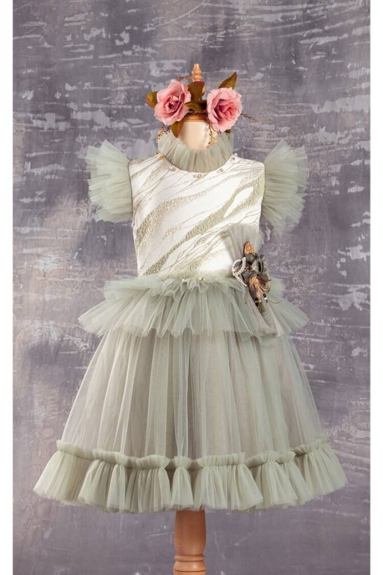 Girl's Dress - Jakar Elbise 1042-2323 - Brand: Tivido - Women & Kids, Baby Clothes Wholesale - Globality Store