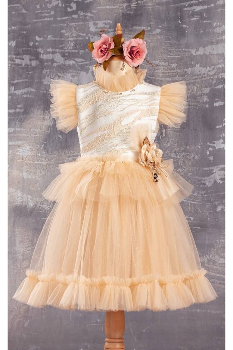 Girl's Dress - Jakar Elbise 1042-2323 - Brand: Tivido - Women & Kids, Baby Clothes Wholesale - Globality Store
