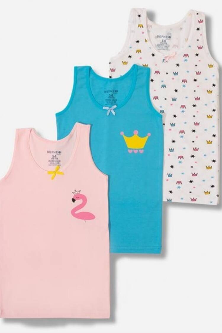 Girls' Socks & Underwear - Kalın Askılı Kız Çocuk Alet 5 paket (3'lü Seri) 1064-DFN-A036-22 - Brand: Defne - Women & Kids, Baby Clothes Wholesale - Globality Store