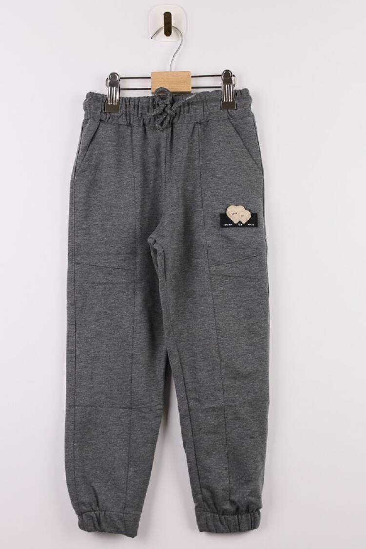 Girls' Suits - B1 - Kalp Nakışlı Kız Tek Alt - Brand: CARİBOU - Women & Kids, Baby Clothes Wholesale - Globality Store