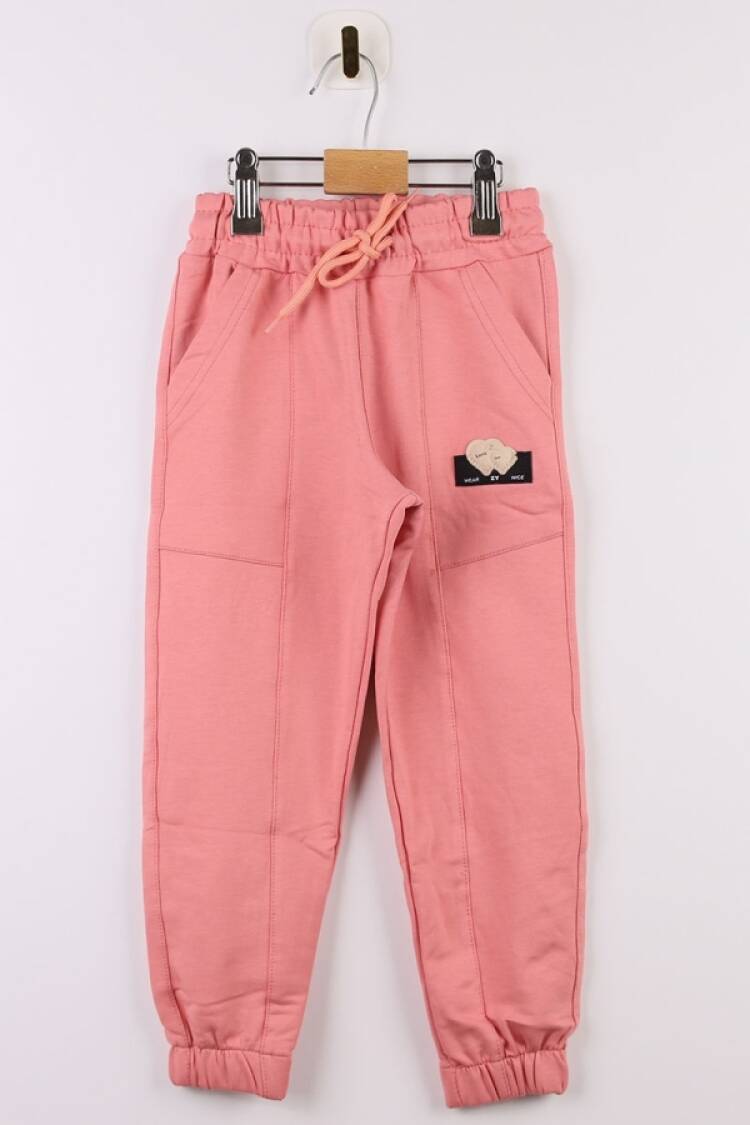 Girls' Suits - B1 - Kalp Nakışlı Kız Tek Alt - Brand: CARİBOU - Women & Kids, Baby Clothes Wholesale - Globality Store