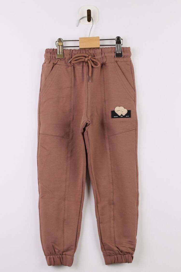 Girls' Suits - B1 - Kalp Nakışlı Kız Tek Alt - Brand: CARİBOU - Women & Kids, Baby Clothes Wholesale - Globality Store