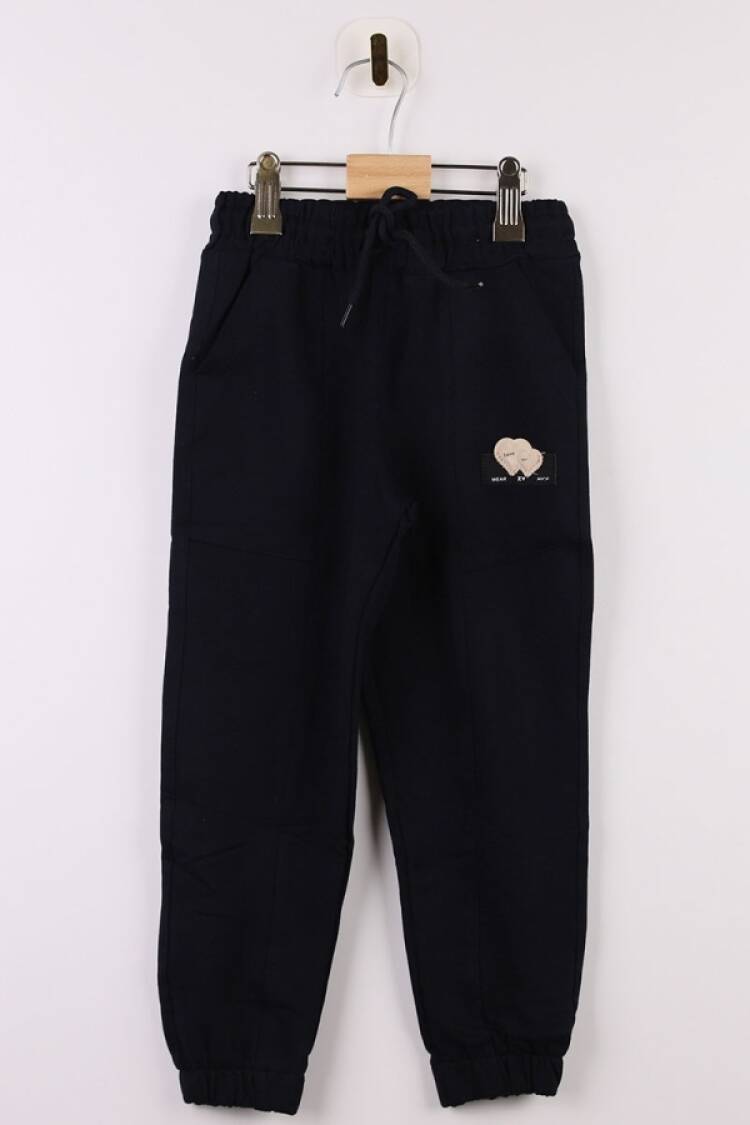 Girls' Suits - B1 - Kalp Nakışlı Kız Tek Alt - Brand: CARİBOU - Women & Kids, Baby Clothes Wholesale - Globality Store