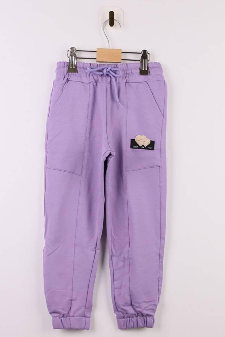 Girls' Suits - B1 - Kalp Nakışlı Kız Tek Alt - Brand: CARİBOU - Women & Kids, Baby Clothes Wholesale - Globality Store