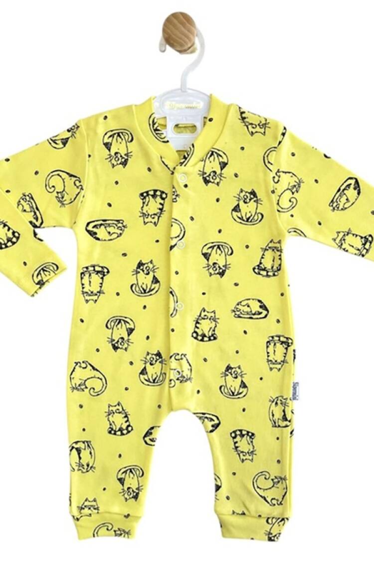 Baby Rompers and Overalls - B1 - Kedi Desenli Kız Bebe Tulum - Brand: SÜPERMİNİ - Women & Kids, Baby Clothes Wholesale - Globality Store