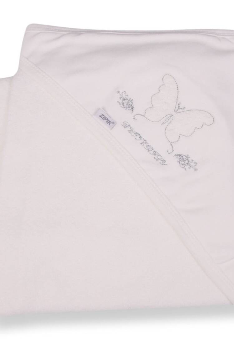 Newborn - B1 - Kelebek Nakışlı Havlu - Brand: ZIPIR - Women & Kids, Baby Clothes Wholesale - Globality Store