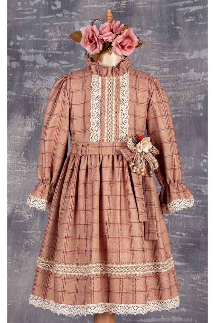 Girl's Dress - Kemerli Elbise 1042-2307 - Brand: Tivido - Women & Kids, Baby Clothes Wholesale - Globality Store