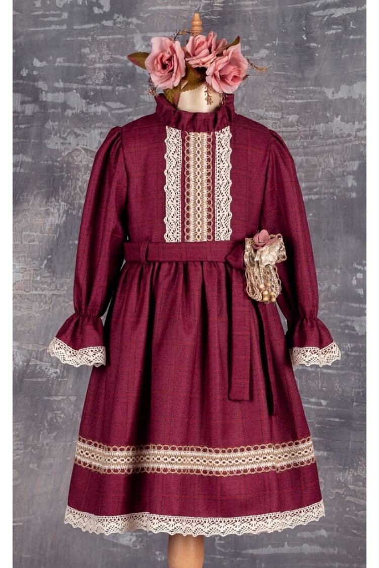 Girl's Dress - Kemerli Elbise 1042-2307 - Brand: Tivido - Women & Kids, Baby Clothes Wholesale - Globality Store