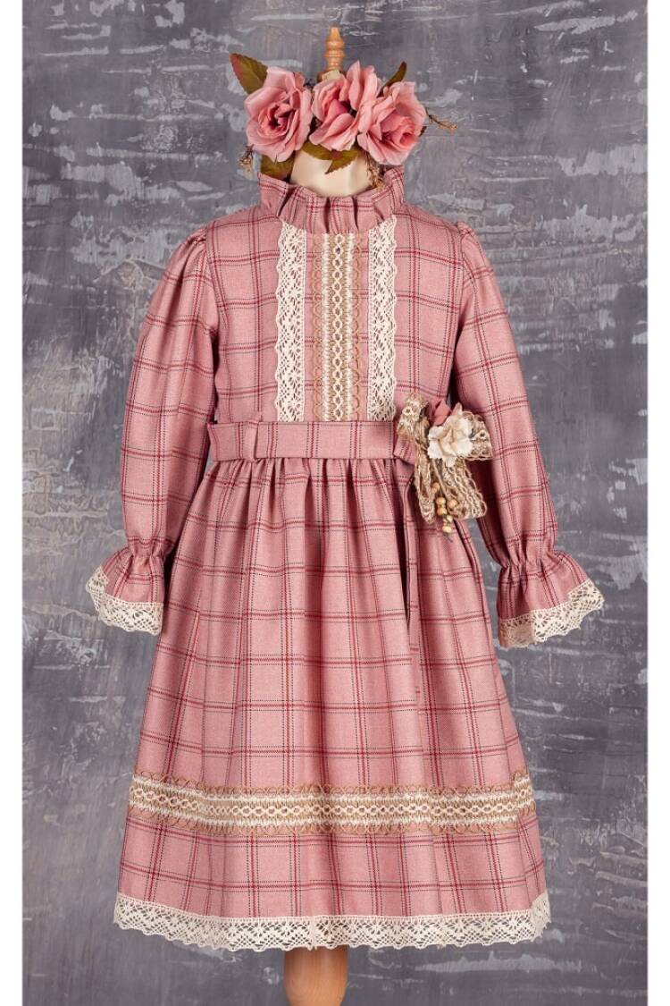 Girl's Dress - Kemerli Elbise 1042-2307 - Brand: Tivido - Women & Kids, Baby Clothes Wholesale - Globality Store