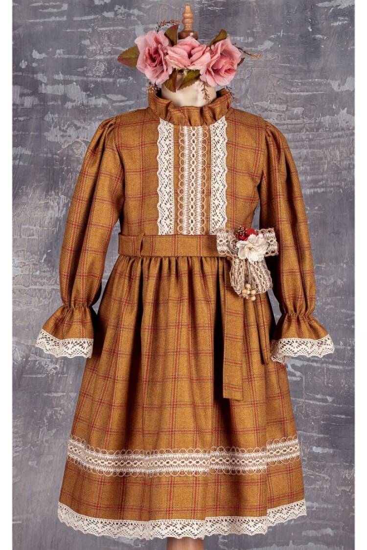 Girl's Dress - Kemerli Elbise 1042-2307 - Brand: Tivido - Women & Kids, Baby Clothes Wholesale - Globality Store