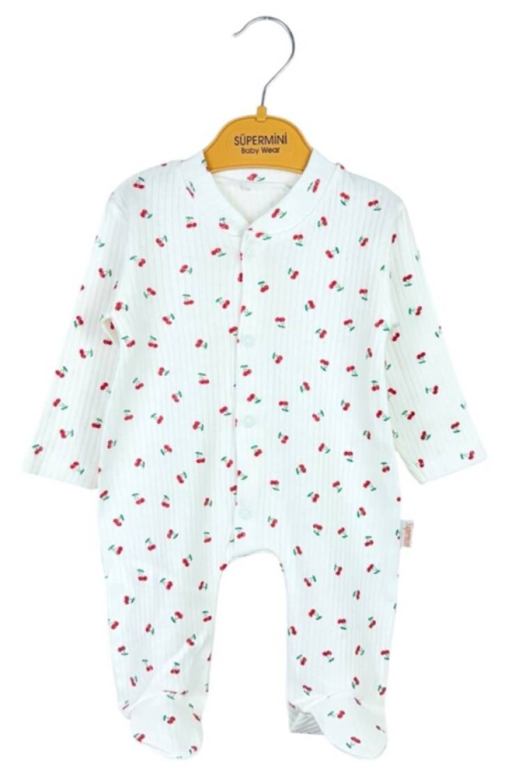 Baby Rompers and Overalls - B1 - Kiraz Desenli Kız Bebe Tulum - Brand: SÜPERMİNİ - Women & Kids, Baby Clothes Wholesale - Globality Store