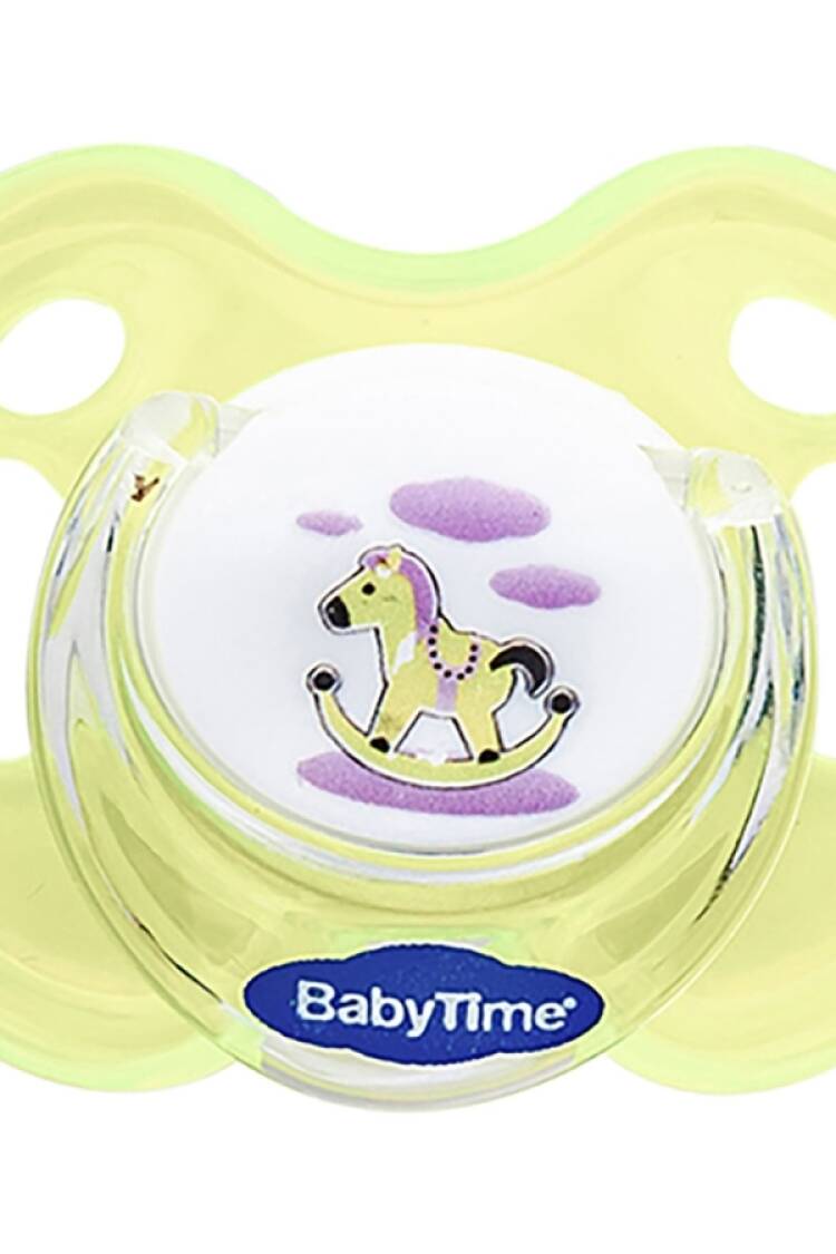 Anne Bebek Araç &amp; Gereç - B1 - Kiraz Uçlu Akide Desenli Emzik 6-18 Ay - Brand: BABY TİME - Women & Kids, Baby Clothes Wholesale - Globality Store