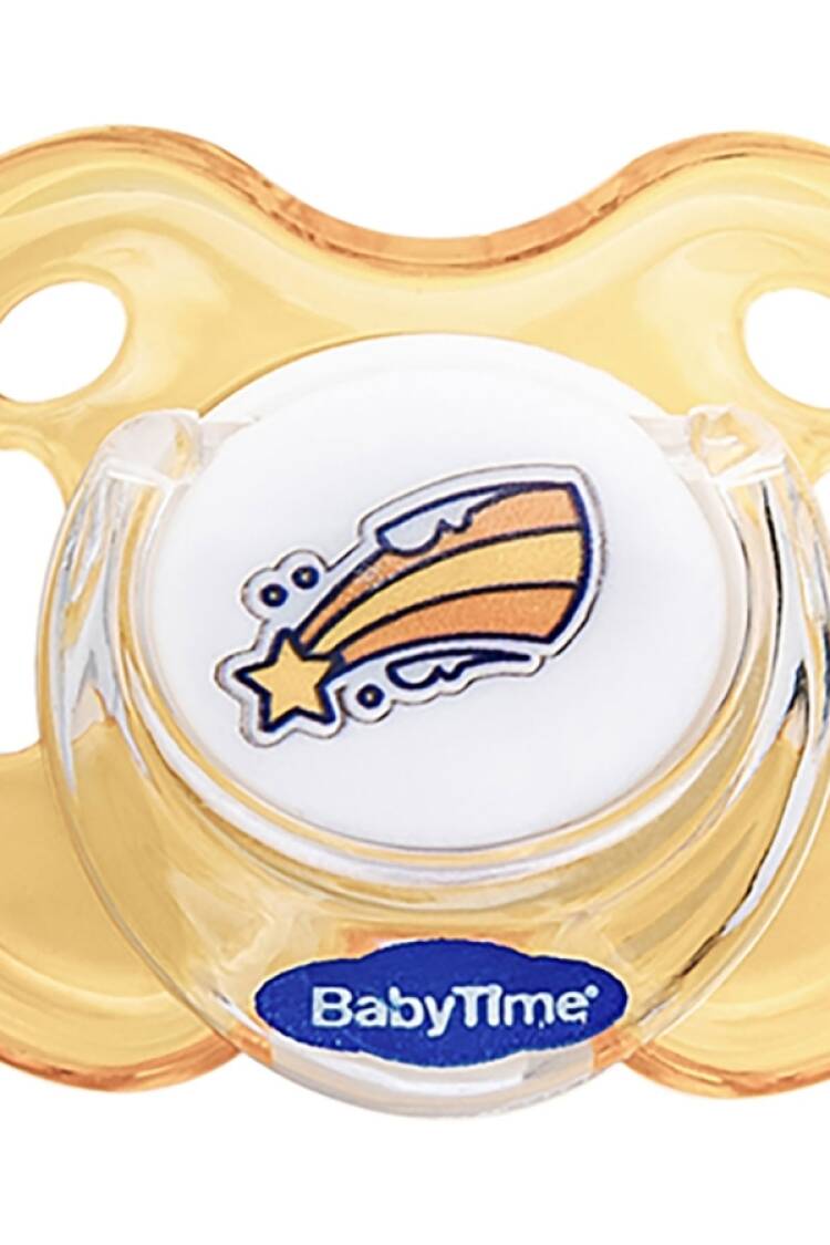 Anne Bebek Araç &amp; Gereç - B1 - Kiraz Uçlu Akide Desenli Emzik 6-18 Ay - Brand: BABY TİME - Women & Kids, Baby Clothes Wholesale - Globality Store