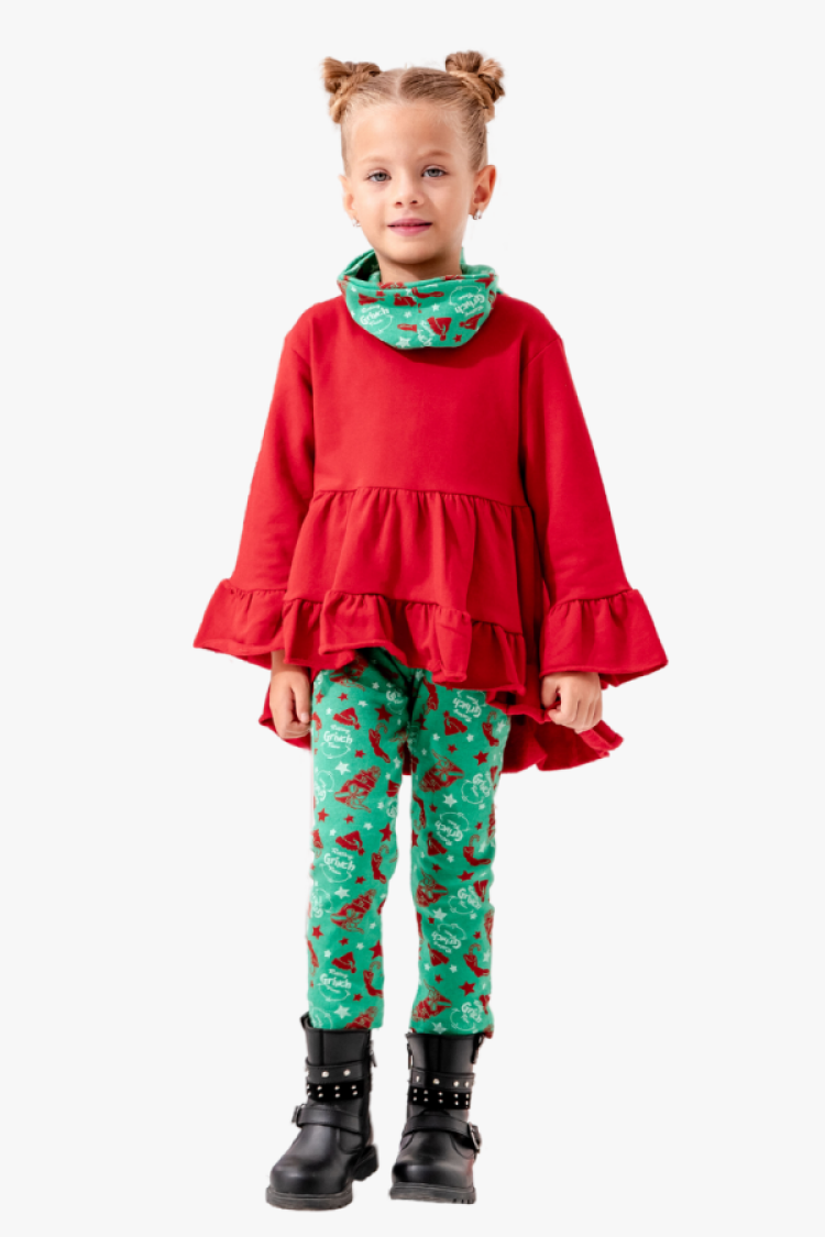 Girls' Suits - B1 - Kız Taytlı Noel Yılbaşı Takım Şardonlu 2 İp - Brand: LYRA KİDS - Women & Kids, Baby Clothes Wholesale - Globality Store