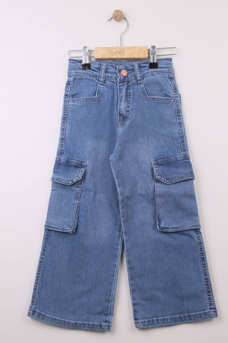Girls' Bottom Wear - B1 - Komando Cepli Kız Pantolon - Brand: BAYHAS - Women & Kids, Baby Clothes Wholesale - Globality Store
