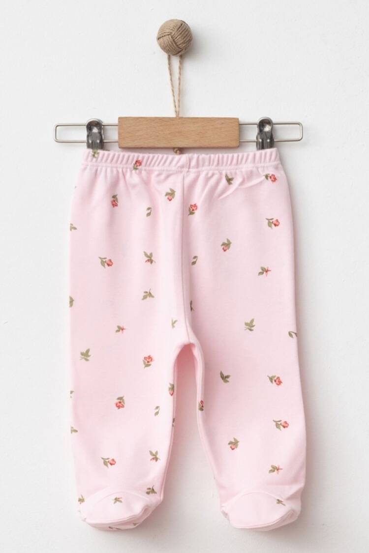 Baby Rompers and Overalls - B1 - Lale Desenli Kız Bebe Patikli Tek Alt - Brand: NAYINOM - Women & Kids, Baby Clothes Wholesale - Globality Store