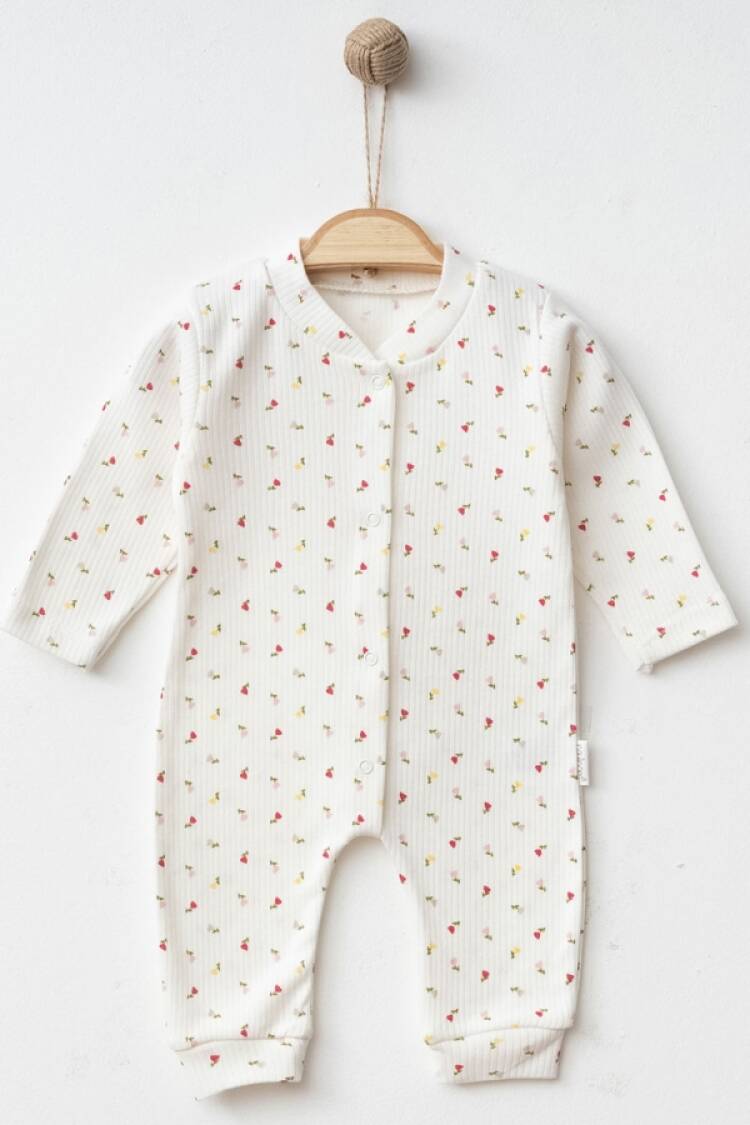 Baby Rompers and Overalls - B1 - Lale Desenli Raporlu Kız Bebe Tulum - Brand: NAYINOM - Women & Kids, Baby Clothes Wholesale - Globality Store