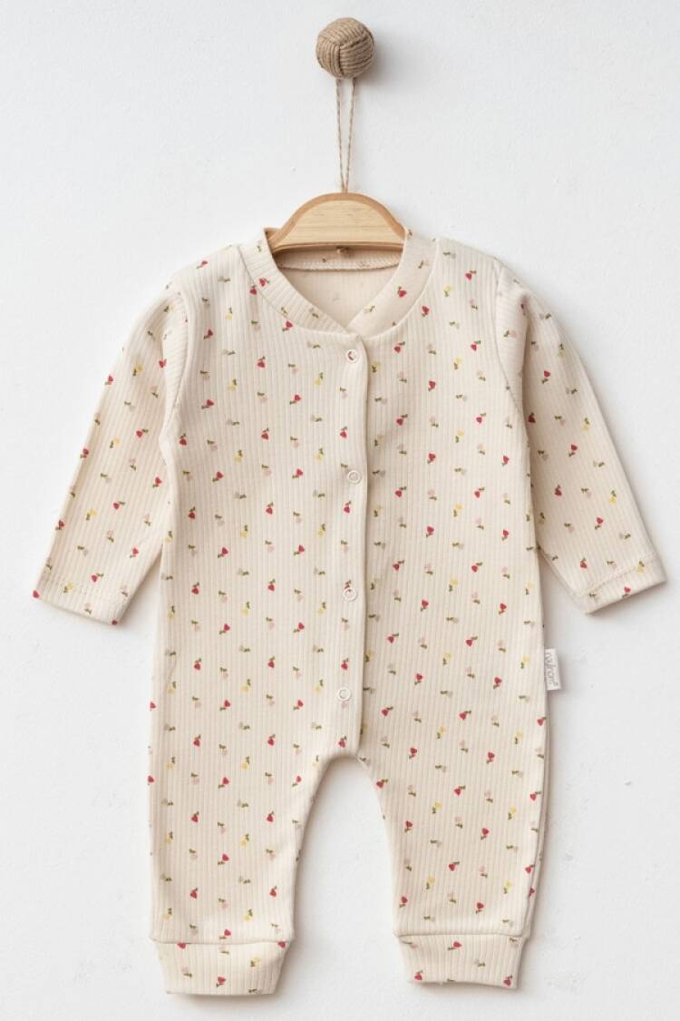 Baby Rompers and Overalls - B1 - Lale Desenli Raporlu Kız Bebe Tulum - Brand: NAYINOM - Women & Kids, Baby Clothes Wholesale - Globality Store