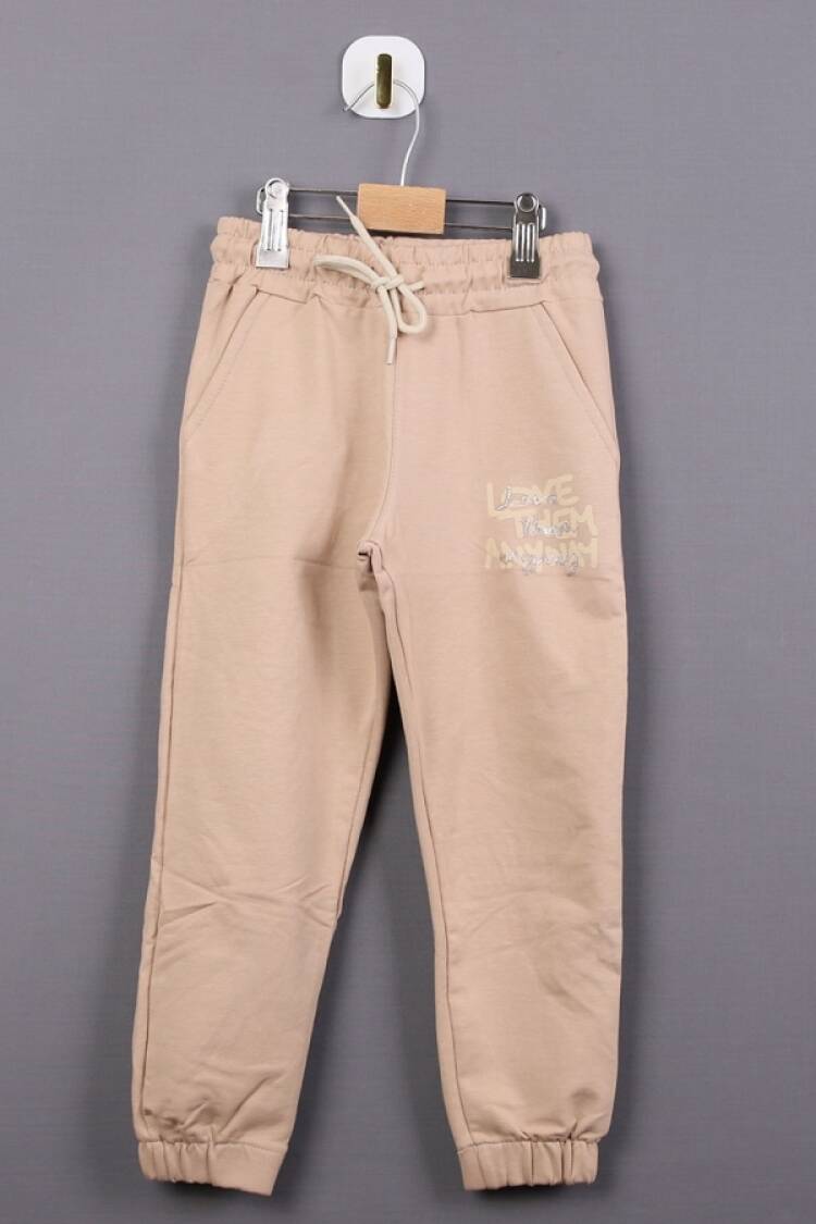 Girls' Suits - B1 - Love Baskılı Kız Tek Alt - Brand: CARİBOU - Women & Kids, Baby Clothes Wholesale - Globality Store