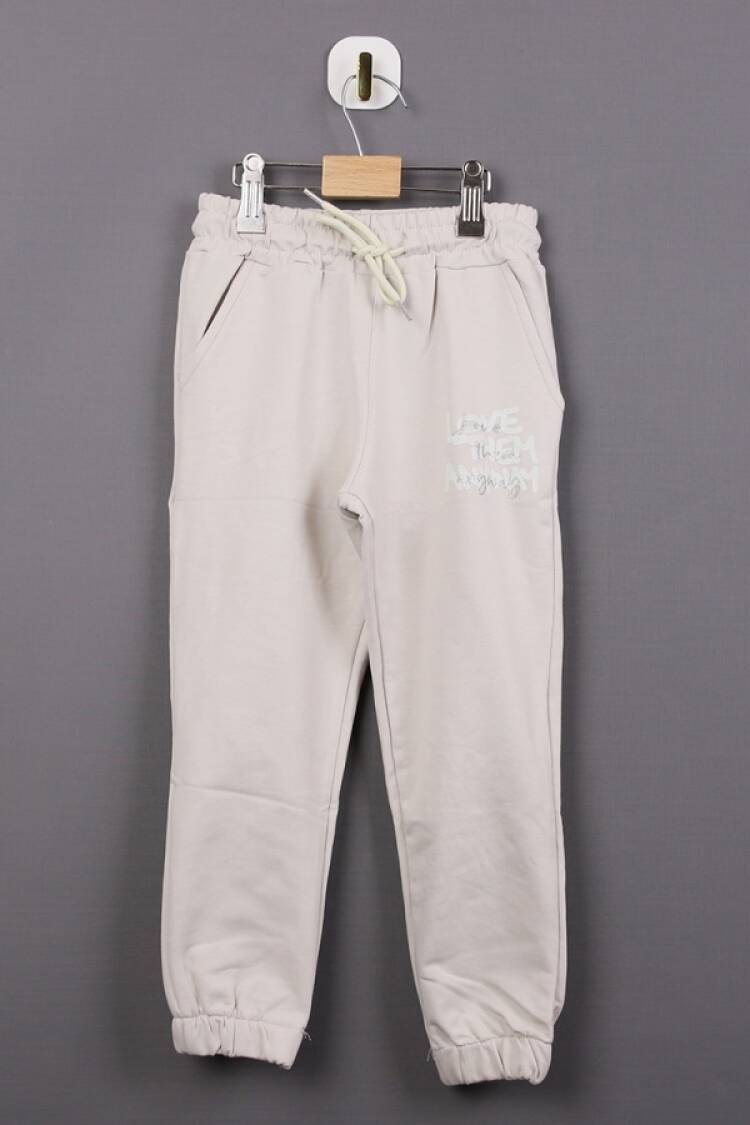 Girls' Suits - B1 - Love Baskılı Kız Tek Alt - Brand: CARİBOU - Women & Kids, Baby Clothes Wholesale - Globality Store
