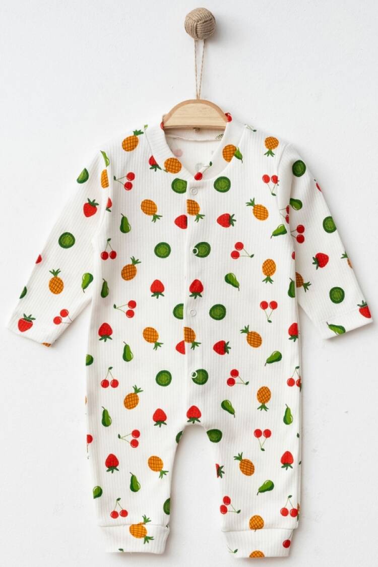 Baby Rompers and Overalls - B1 - Meyve Desenli Raporlu Unisex Bebe Tulum - Brand: NAYINOM - Women & Kids, Baby Clothes Wholesale - Globality Store
