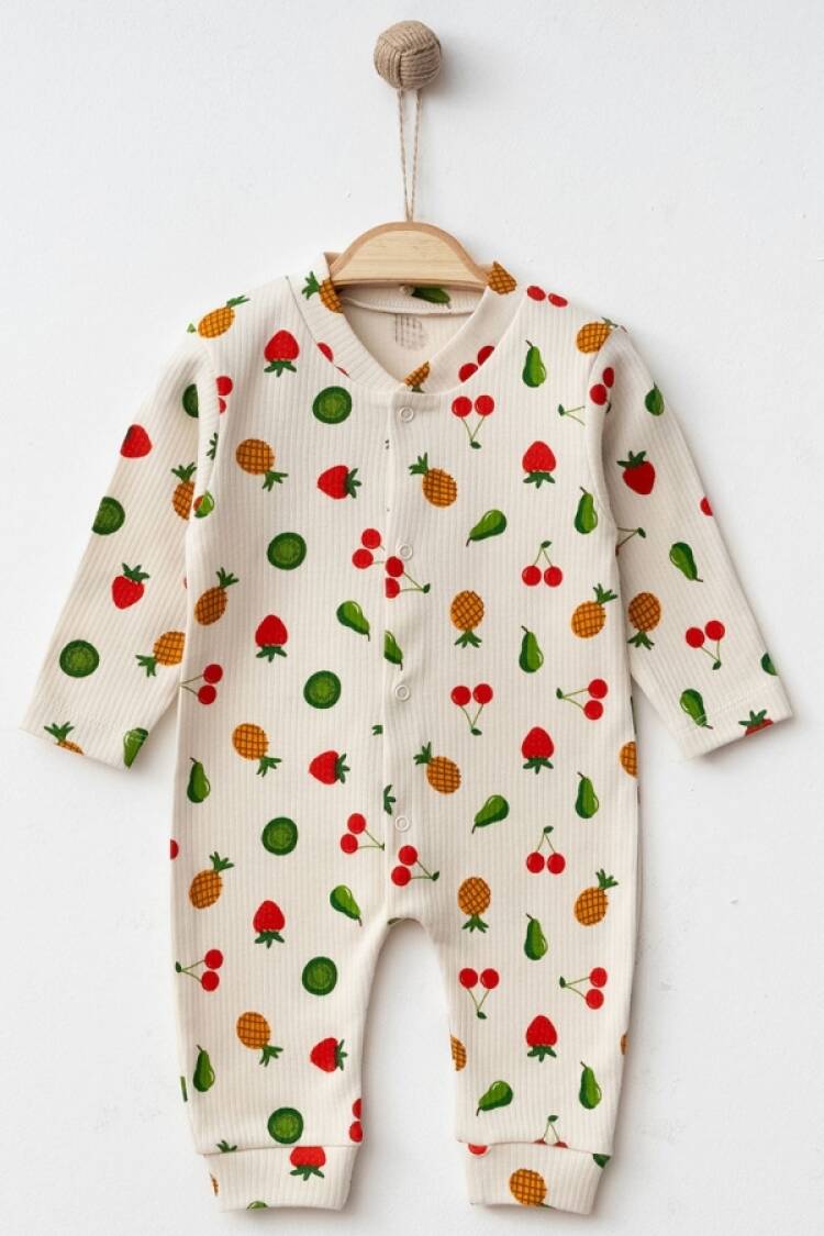 Baby Rompers and Overalls - B1 - Meyve Desenli Raporlu Unisex Bebe Tulum - Brand: NAYINOM - Women & Kids, Baby Clothes Wholesale - Globality Store