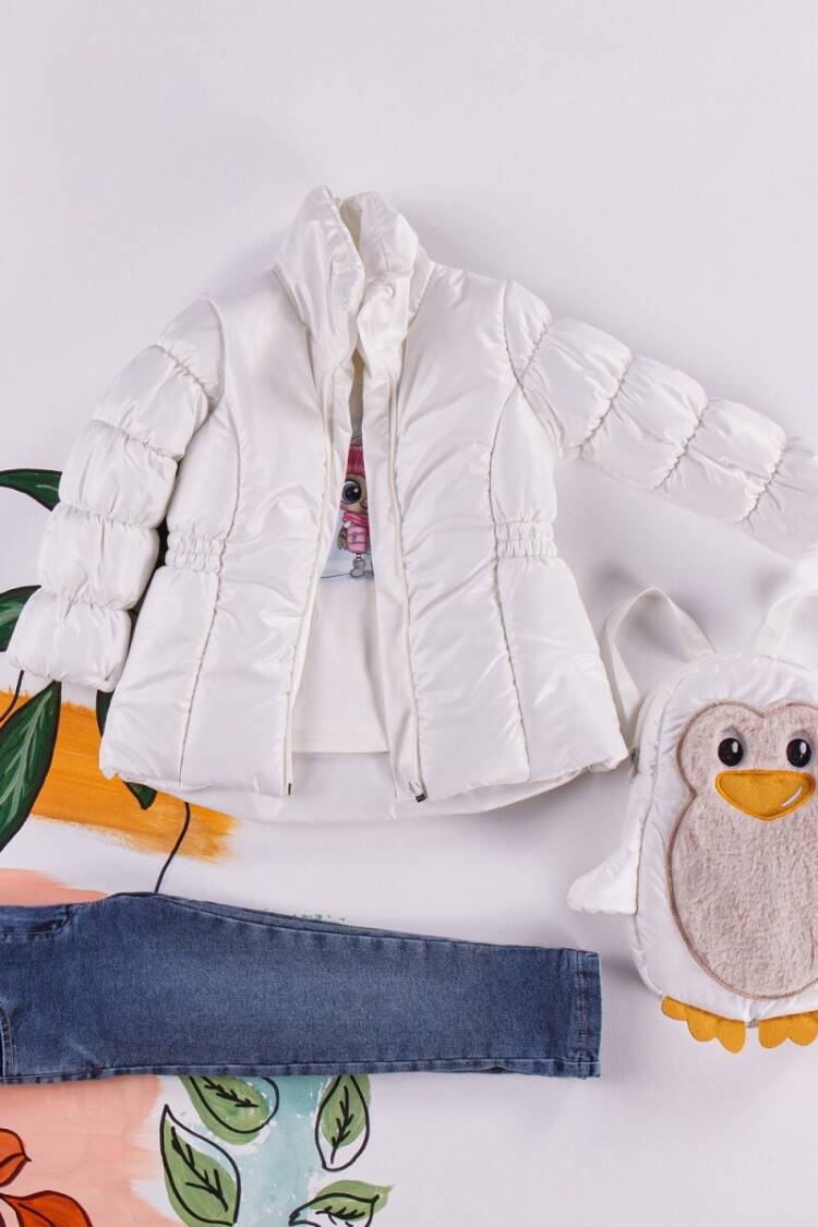 Girls' Outerwear - Mikro Mont Badi Pantolon Çantalı Takım 1055-5404 - Brand: Miss Lore - Women & Kids, Baby Clothes Wholesale - Globality Store