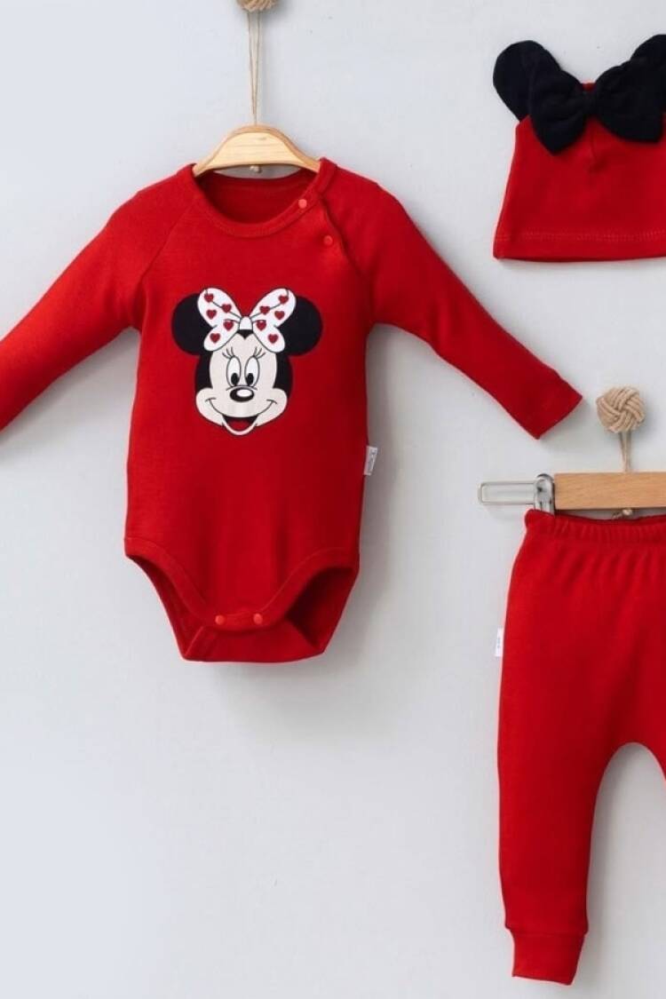 Baby Sets - B1 - Minnie Baskılı Kız Bebe Takım - Brand: CAYZEN - Women & Kids, Baby Clothes Wholesale - Globality Store