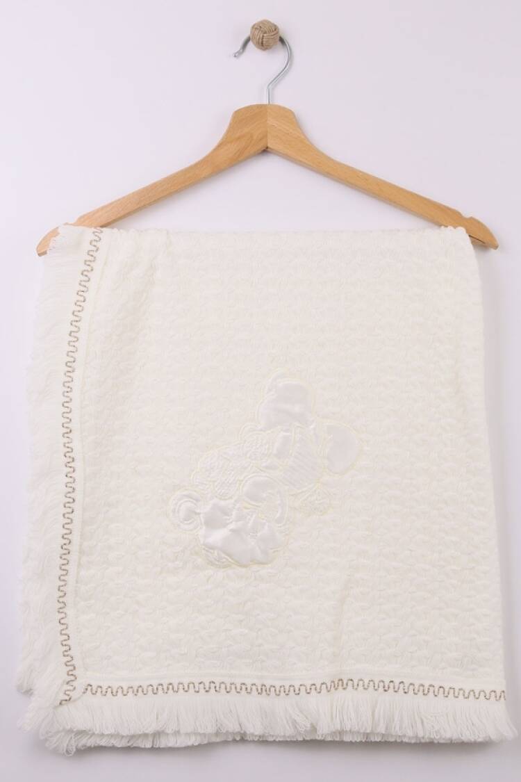 Newborn - B1 - Nakışlı Welsoft Triko Battaniye - Brand: MIZMIZ - Women & Kids, Baby Clothes Wholesale - Globality Store