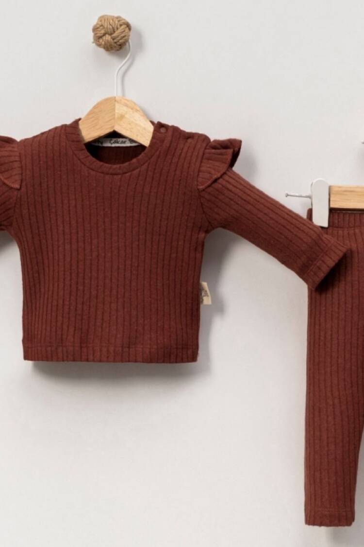 Baby Sets - B1 - Omzu Fırfırlı Şardonlu Kız Bebe Takım - Brand: CAYZEN - Women & Kids, Baby Clothes Wholesale - Globality Store