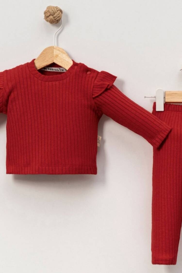 Baby Sets - B1 - Omzu Fırfırlı Şardonlu Kız Bebe Takım - Brand: CAYZEN - Women & Kids, Baby Clothes Wholesale - Globality Store