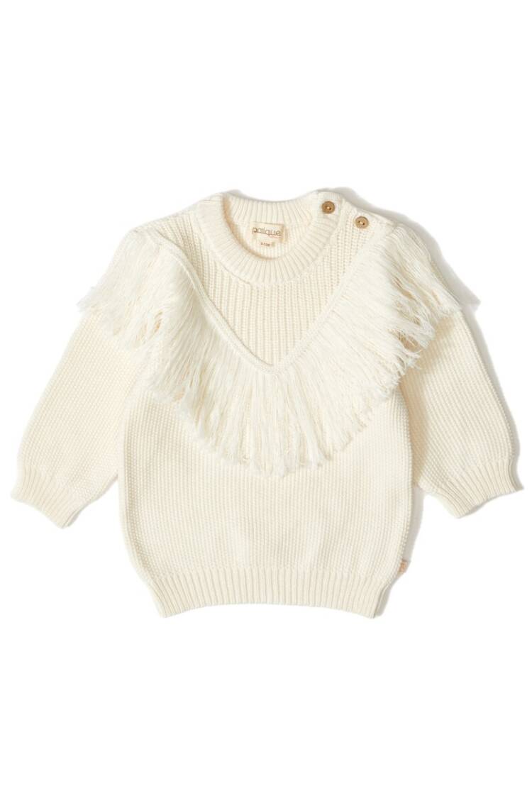 - Organic Cotton Baby Sweater with Tassel 1061 - - Brand: Uludağ Triko - Women & Kids, Baby Clothes Wholesale - Globality Store