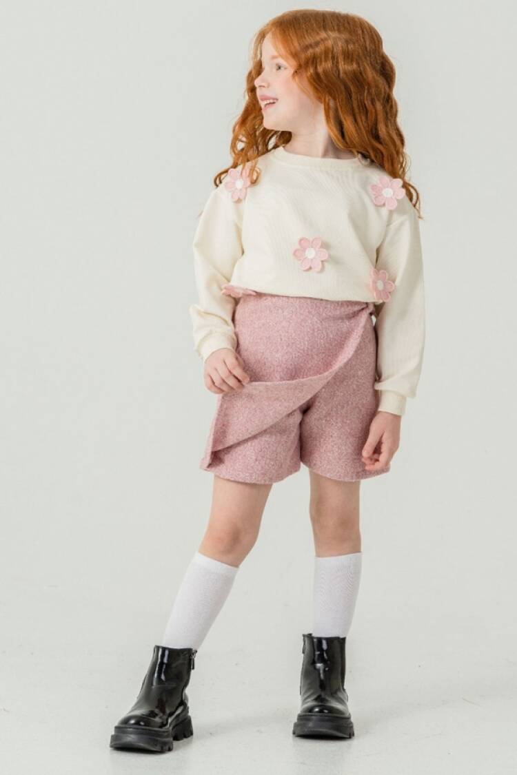 Girls' Suits - B1 - Papatya Nakışlı Kız Takım - Brand: ECOLKIZ - Women & Kids, Baby Clothes Wholesale - Globality Store