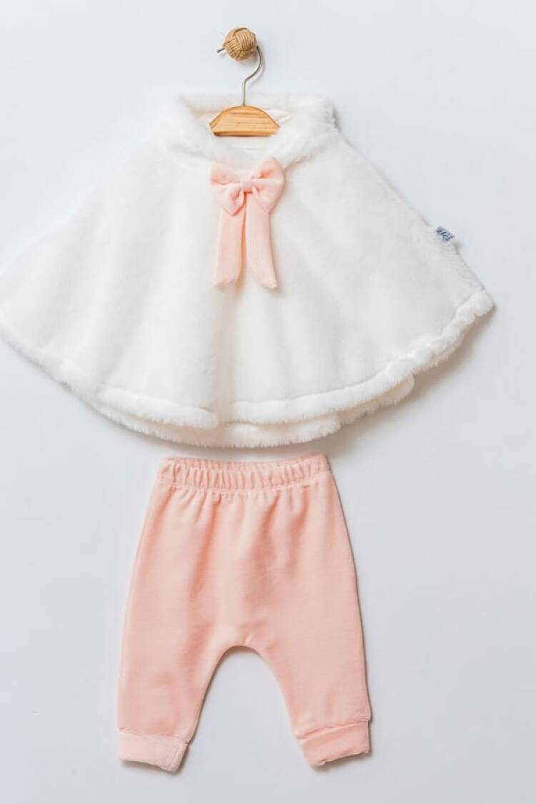 Baby Sets - B1 - Peluş Bolerolu Kız Takım - Brand: ELCİ BABY - Women & Kids, Baby Clothes Wholesale - Globality Store