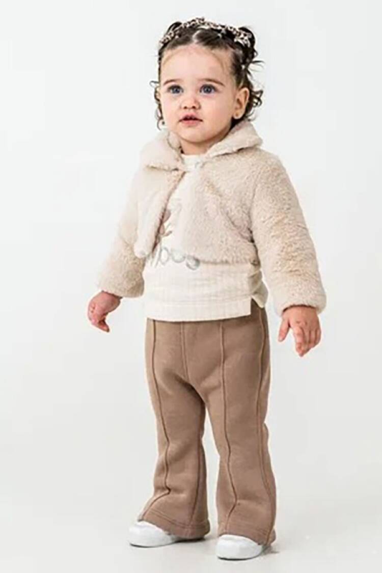 Baby Sets - B1 - Peluş Hırkalı Üçlü Kız Bebe Takım - Brand: HİPPIL - Women & Kids, Baby Clothes Wholesale - Globality Store