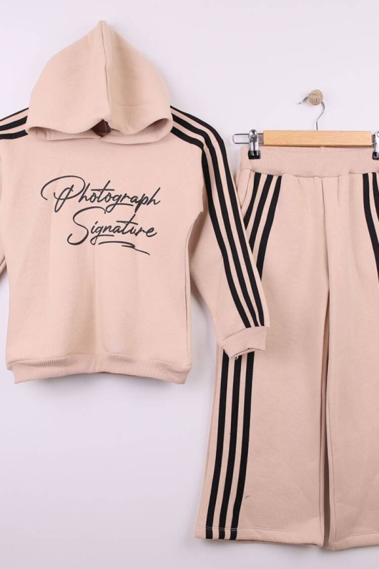 Girls' Suits - B1 - Photograph Baskılı Kız Takım 3ip Şardonlu - Brand: MİSS MELİNDA - Women & Kids, Baby Clothes Wholesale - Globality Store