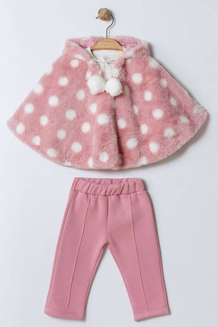 Baby Sets - B1 - Puan Desenli Bolerolu Üçlü Kız Bebe Takım - Brand: ELCİ BABY - Women & Kids, Baby Clothes Wholesale - Globality Store
