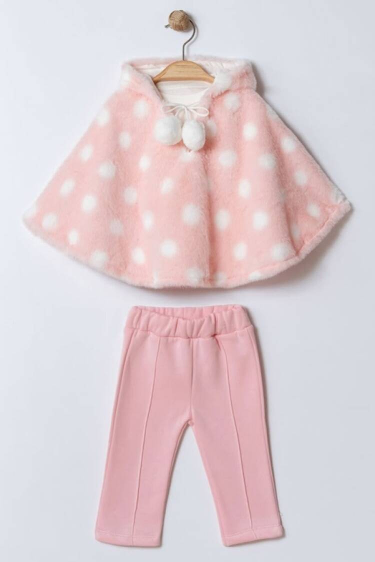 Baby Sets - B1 - Puan Desenli Bolerolu Üçlü Kız Bebe Takım - Brand: ELCİ BABY - Women & Kids, Baby Clothes Wholesale - Globality Store