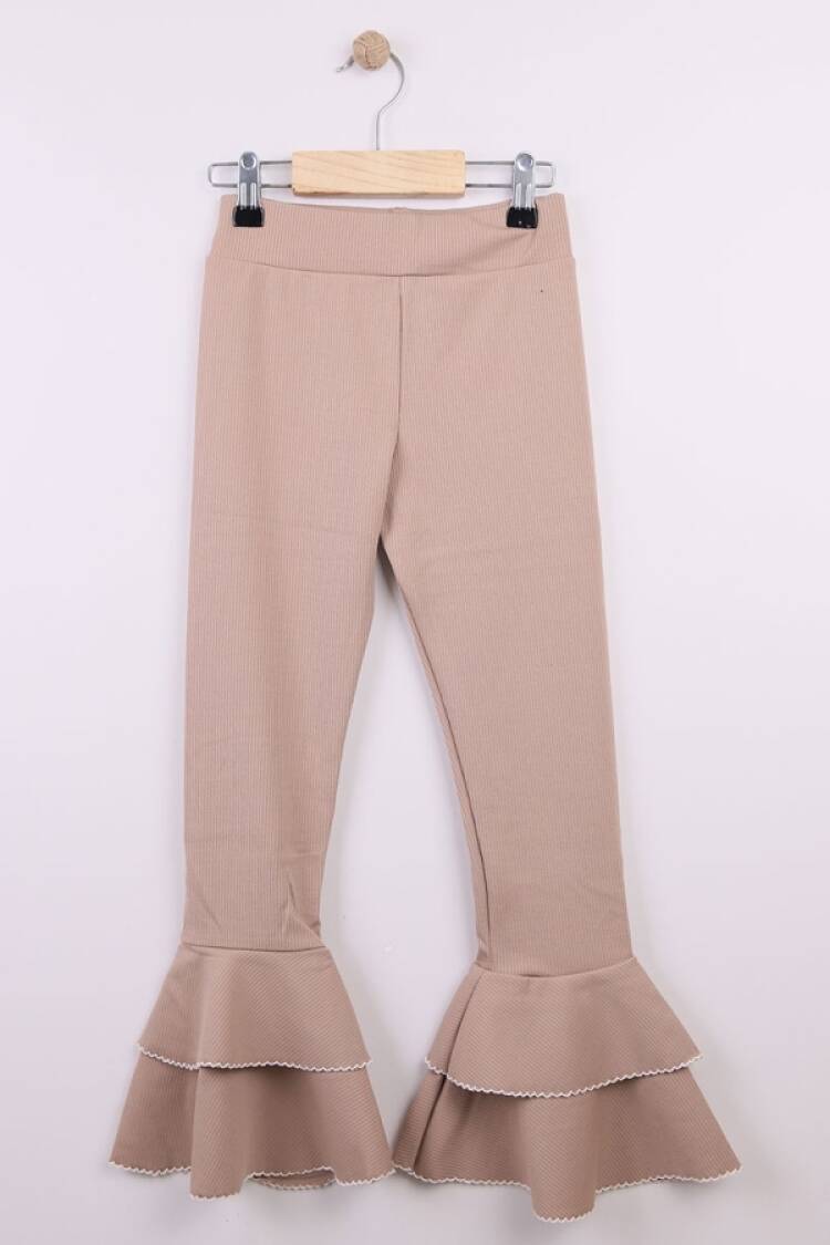 Girls' Bottom Wear - B1 - Püsküllü Kız Tayt - Brand: LANGA - Women & Kids, Baby Clothes Wholesale - Globality Store