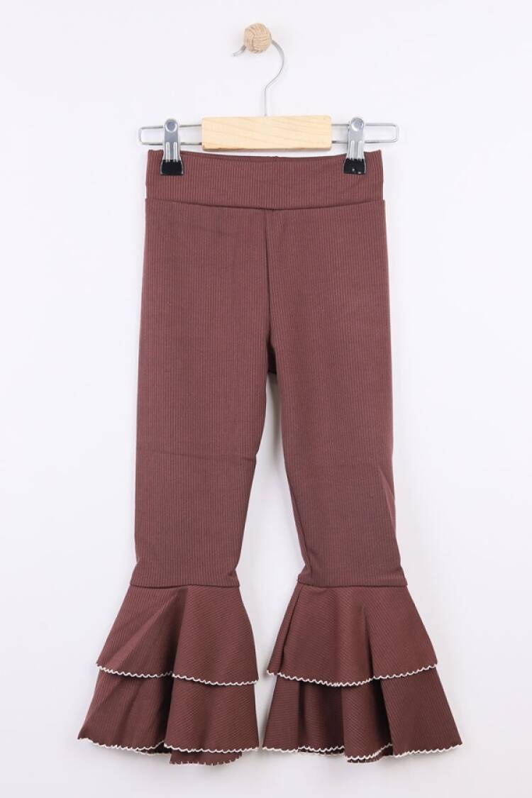 Girls' Bottom Wear - B1 - Püsküllü Kız Tayt - Brand: LANGA - Women & Kids, Baby Clothes Wholesale - Globality Store