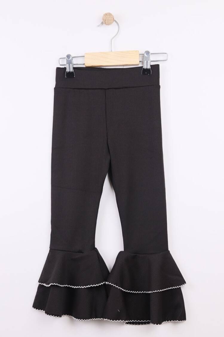 Girls' Bottom Wear - B1 - Püsküllü Kız Tayt - Brand: LANGA - Women & Kids, Baby Clothes Wholesale - Globality Store